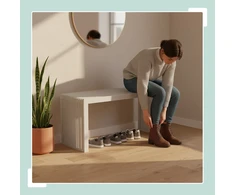 Relaxdays Minimalistinis bambukinis suoliukas