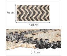 Kodustaar Boho bėgtakis su zigzago raštu 70 x 140