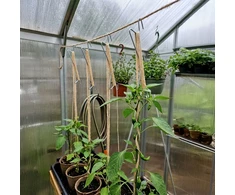 Relaxdays Tomato kabliukų rinkinys 25x5x1 cm Sidabro Natūralus plienas Džiutas