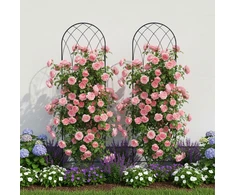 Relaxdays Trellis 140x38x1 cm Juodas plienas