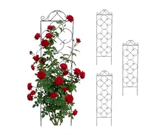 Relaxdays Trellis komplektas 116x31,5x1 cm Juodas plienas