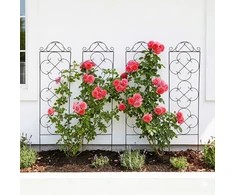 Relaxdays Trellis komplektas 116x31,5x1 cm Juodas plienas