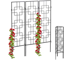Relaxdays Trellis komplektas, 122x30.5x0.8 cm, juoda, metalas