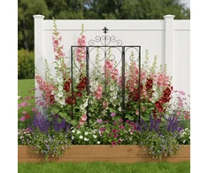 Relaxdays Trellis komplektas 122x40x20 cm Juodas plienas