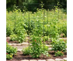 Relaxdays Trellis komplektas 193x58x1 cm Juodas plienas