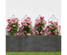 Relaxdays Trellis komplektas 81x34x1 cm juodas plienas