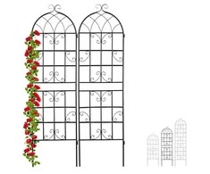 Relaxdays Trellis komplektas, metalas, 150x50x1,5 cm, juoda