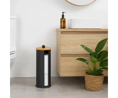 Relaxdays Tualetinio popieriaus laikiklis 3 ritinėliams, metalinis laikymas