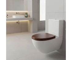 Relaxdays Tualeto dangtis, lėtai nusileidžiantis, MDF