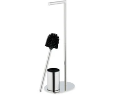Relaxdays Metalinis tualetinio popieriaus laikiklio ir šepečio rinkinys