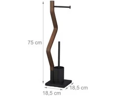Relaxdays Laisvai pastatomas WC komplektas juodos spalvos