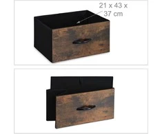 TV staliukas Relaxdays TV spintelė, 48.5x93x41.5 cm, ruda, juoda