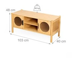 TV staliukas Relaxdays TV spintelė, 48x103x40 cm, natūrali