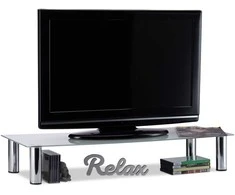 Relaxdays TV staliukas, 17x100x35 cm, stiklas
