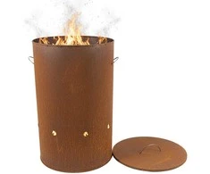 Relaxdays Ugnies dubuo, Corten plienas, ruda