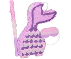 Relaxdays Undinėlės piñata rinkinys, 37,5x20x8 cm, violetinė, šventinė dekoracija