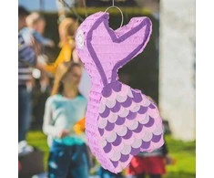 Relaxdays Undinėlės piñata rinkinys, 37,5x20x8 cm, violetinė, šventinė dekoracija