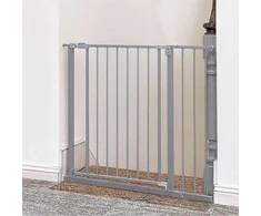 Relaxdays Vaikiška apsauginė tvorelė, reguliuojamas plotis 75-100 cm, metalas, plastikas