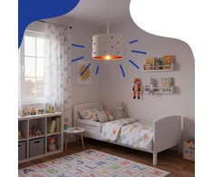 Lampa sufitowa Relaxdays E27 balta, lampa do pokoju dziecięcego