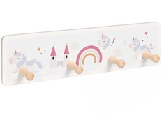 Relaxdays Vaikų drabužių pakaba, 4 kabliukai, 10 x 38 cm