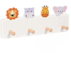 Relaxdays Vaikų drabužių pakaba, 4 kabliukai, 15 x 38 cm
