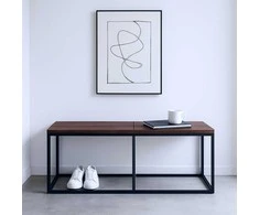 Relaxdays Valgomojo suolas, 120x30x47 cm, Ruda Juoda