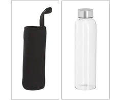 Gertuvė Relaxdays 6 dalių stiklinių vandens butelių rinkinys, 500 ml
