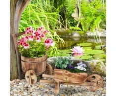 Relaxdays Vazonų rinkinys, 19x45x16 cm, natūralus