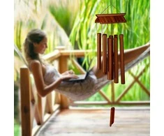Relaxdays Vėjo varpeliai, bambukas, 62x15x8 cm, ruda