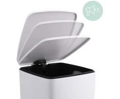 Relaxdays Virtuvės šiukšliadėžė, 30 l, balta, laikymas