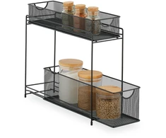 Relaxdays Virtuvės spintelės organizatorius, metalas, 40x15x46 cm