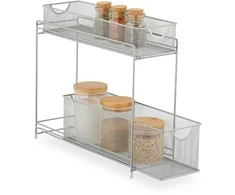 Relaxdays Virtuvės spintelės organizatorius, metalas, 40x15x46 cm