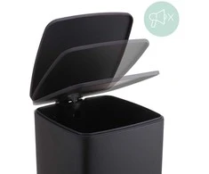 Relaxdays Virtuvinis šiukšliadėžė, 30L, juoda/sidabrinė