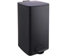 Relaxdays Virtuvinis šiukšliadėžė, 30L, juoda/sidabrinė