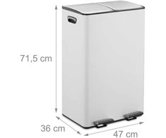 Relaxdays Virtuvės šiukšliadėžė 2x 30 litrų