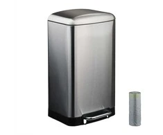 Relaxdays Virtuvinis šiukšlių dėžė, 60,5x34x31 cm, Nerūdijančio plieno