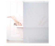 Relaxdays Vonios ritininė užuolaida, 60x240 cm, balta