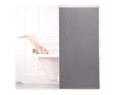 Relaxdays Vonios ritininė užuolaida, 60x240 cm, pilka