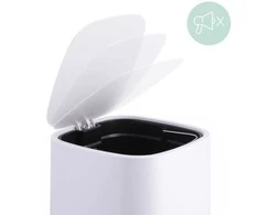 Relaxdays Vonios šiukšliadėžė, 9 l, balta, plastikas