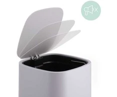 Relaxdays Vonios šiukšliadėžė, 9 litrai, pilka, plastikas