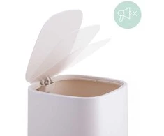 Relaxdays Vonios šiukšliadėžė, 9 litrai, smėlio spalvos, plastikas