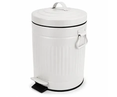 Relaxdays Vonios šiukšliadėžė su pedalu, apvali, retro stiliaus, 5 l