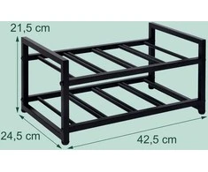 Relaxdays Metalinis 8 butelių vyno stovas