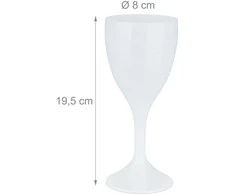 Relaxdays 6 plastikinių vyno taurių rinkinys 250 ml