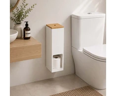 Relaxdays WC popieriaus laikiklis, 4 rulonams, tvirtinamas prie sienos
