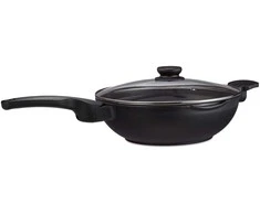 Relaxdays Indukcinė wok keptuvė su dangčiu