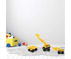 Relaxdays Žaislinių transporto priemonių rinkinys, 24x16.5x15.5 cm, geltona