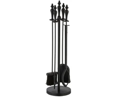 Relaxdays Židinio įrankių rinkinys, 77x20.5x20.5 cm, juoda, metalas