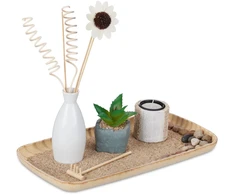Relaxdays Žvakidžių rinkinys Zen Garden 26x34x17.5 cm margas dekoravimas