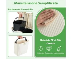 Šaldytuvas Promotions Virtuvės šiukšlių dėžė, 43x29x74,5 cm, smėlio spalvos, PP medžiaga